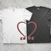 T-shirt Λευκό - Μαυρο | Με Εκτύπωση Valentine's Heart 3